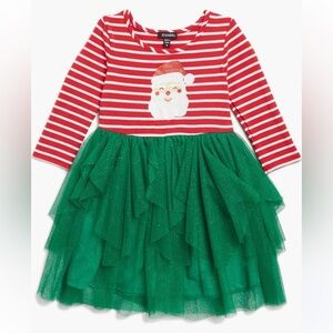 Zunie Christmas/Santa Claus Red and White Striped Dress